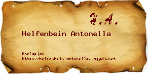Helfenbein Antonella névjegykártya